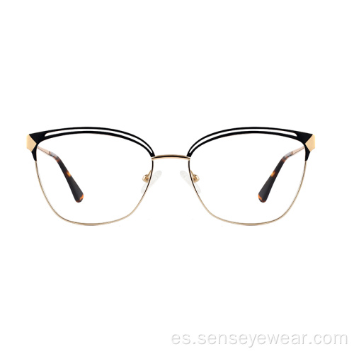 Mujeres Cat Eye Metal Se Seeblasses Optical Frames